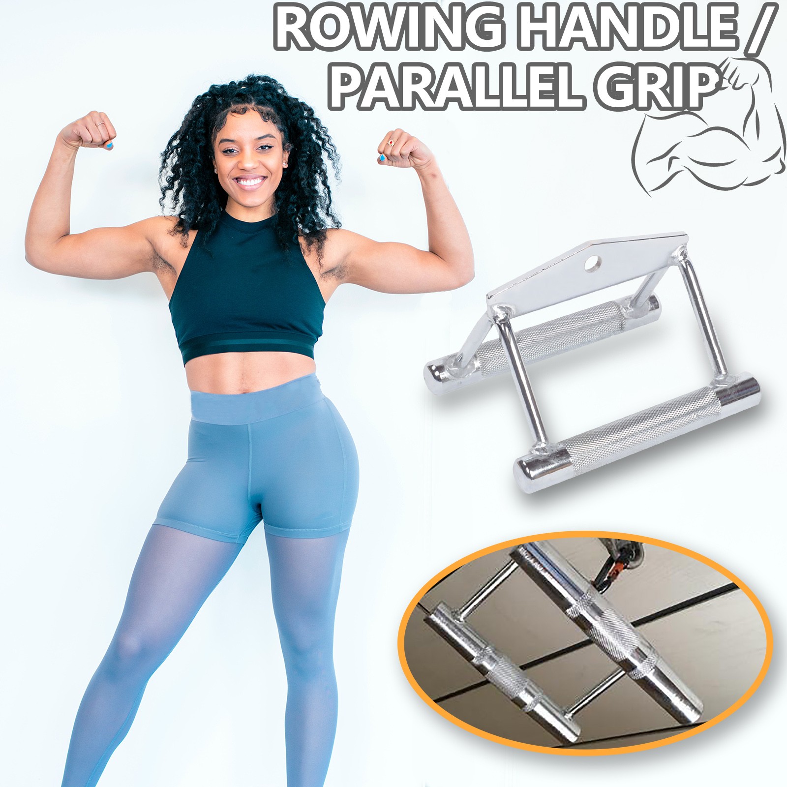 Women'S Exercise Accessories - Uchwyt do wioślarstwa z równoległym uchwytem,
