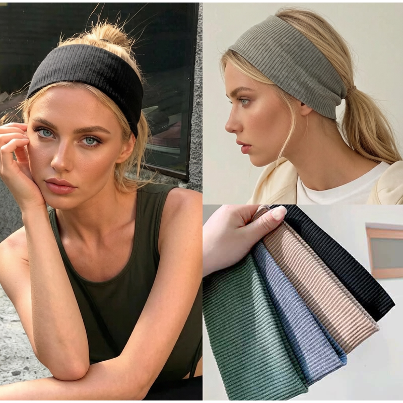 Women'S Yoga Accessories - Zestaw gumek do włosów w jednolitym