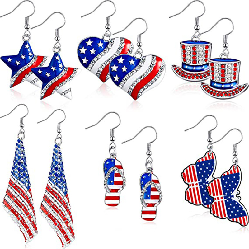 Kolczyki z flagą amerykańską U – Women Accessories Usa recenzja i cena