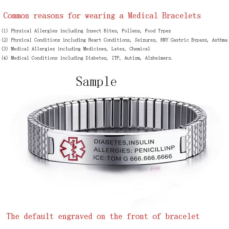 Vnox Alert medyczny ze stali n – Resin Bangle Bracelet recenzja i cena