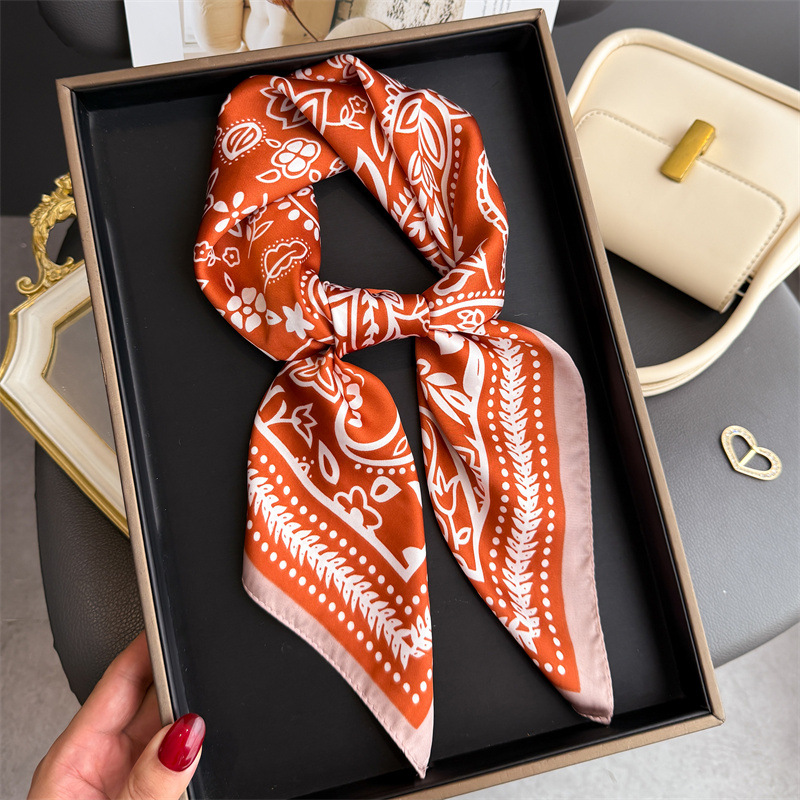 1 szt. apaszka jedwabna w wzór – Silk Scarf Square recenzja i cena