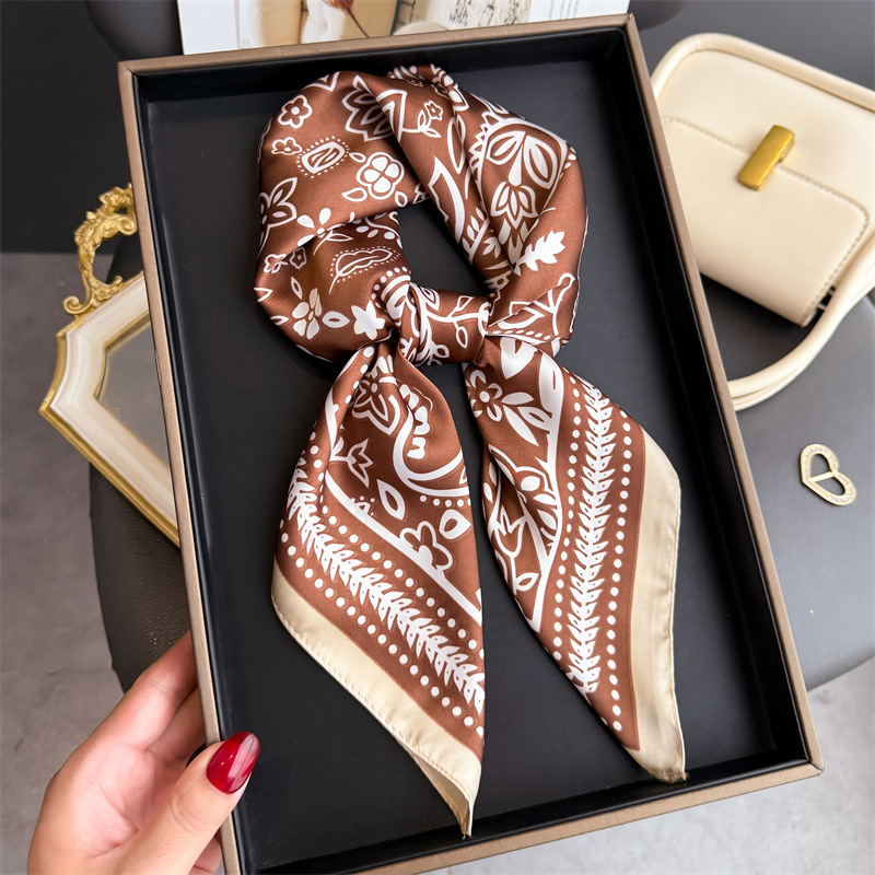 1 szt. apaszka jedwabna w wzór – Silk Scarf Square recenzja i cena