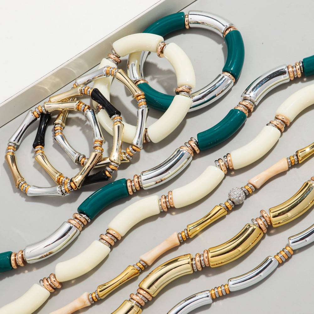 Nowy akrylowy bambusowy zakrzy – Resin Bangle Bracelet recenzja i cena