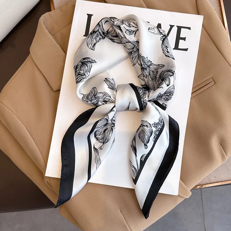70*70cm luksusowy kwiatowy nad – Silk Scarf Square recenzja i cena