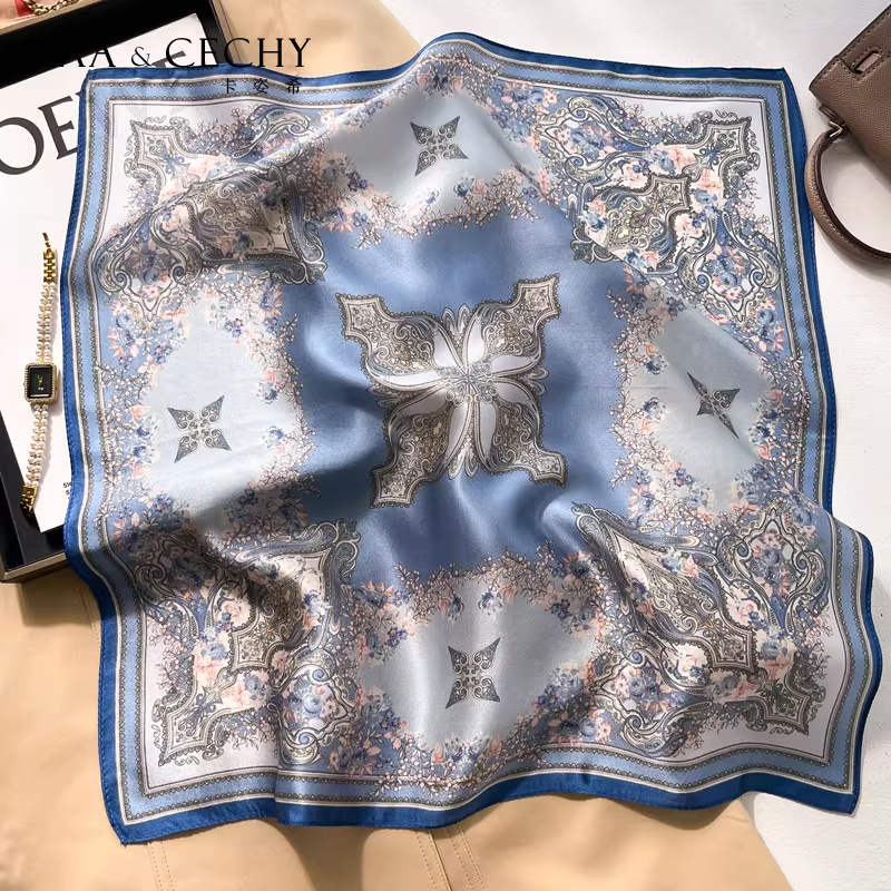 Barokowa kwiatowa apaszka kwad – Silk Scarf Square recenzja i cena
